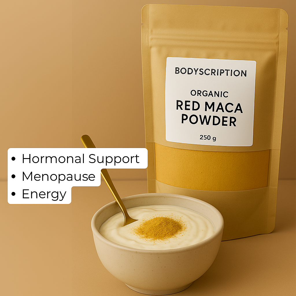 Organic Red Maca Powder. Fertility. Thyroid. Menopause. Hormone support. Energy. Skin. Health