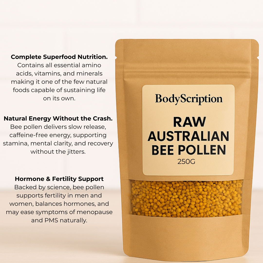 Australian Premium Raw Bee Pollen for nutrition, energy, fertility