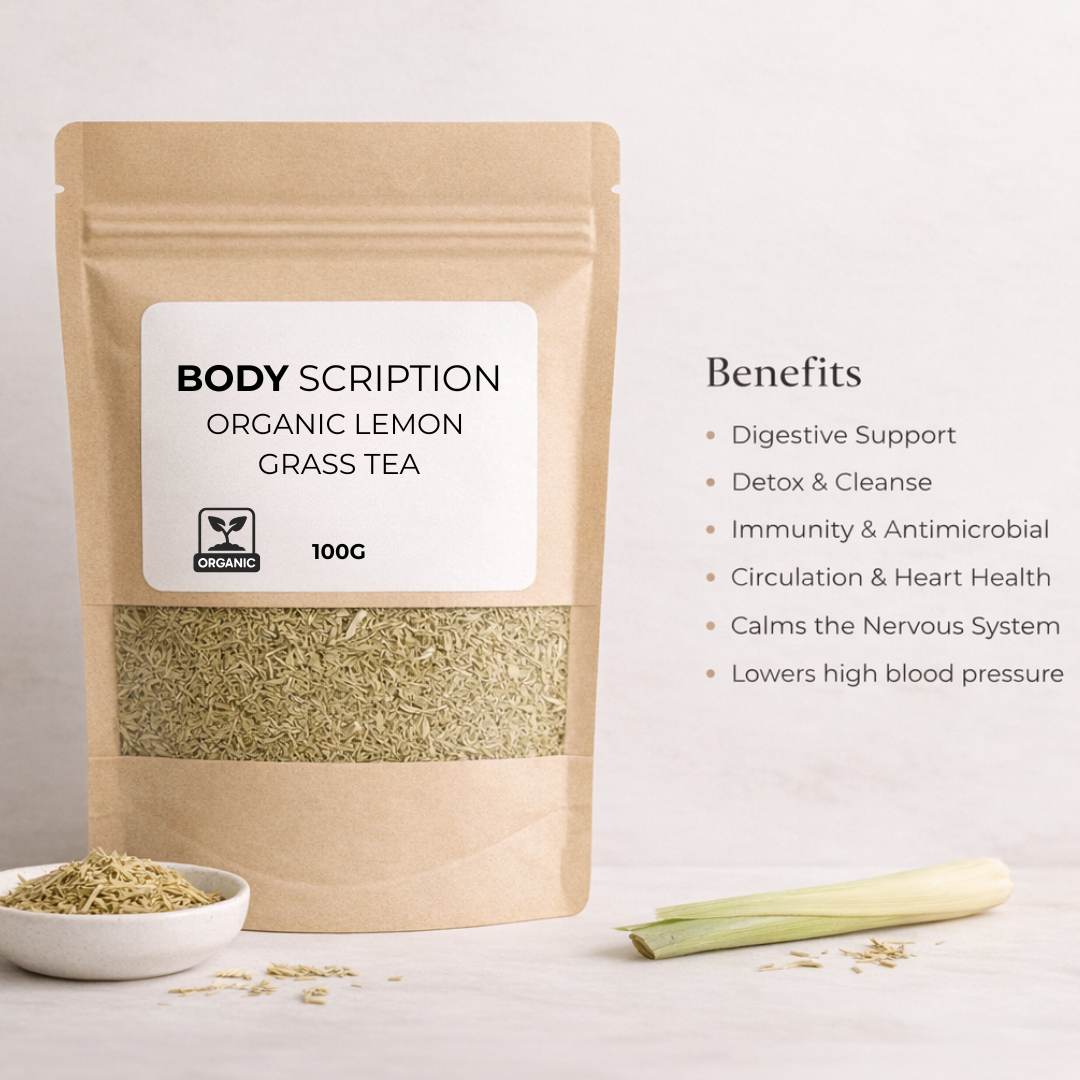 Organic Lemongrass tea – 100g | Natural Support for Urinary Flow, Bloating, and Liver Health,