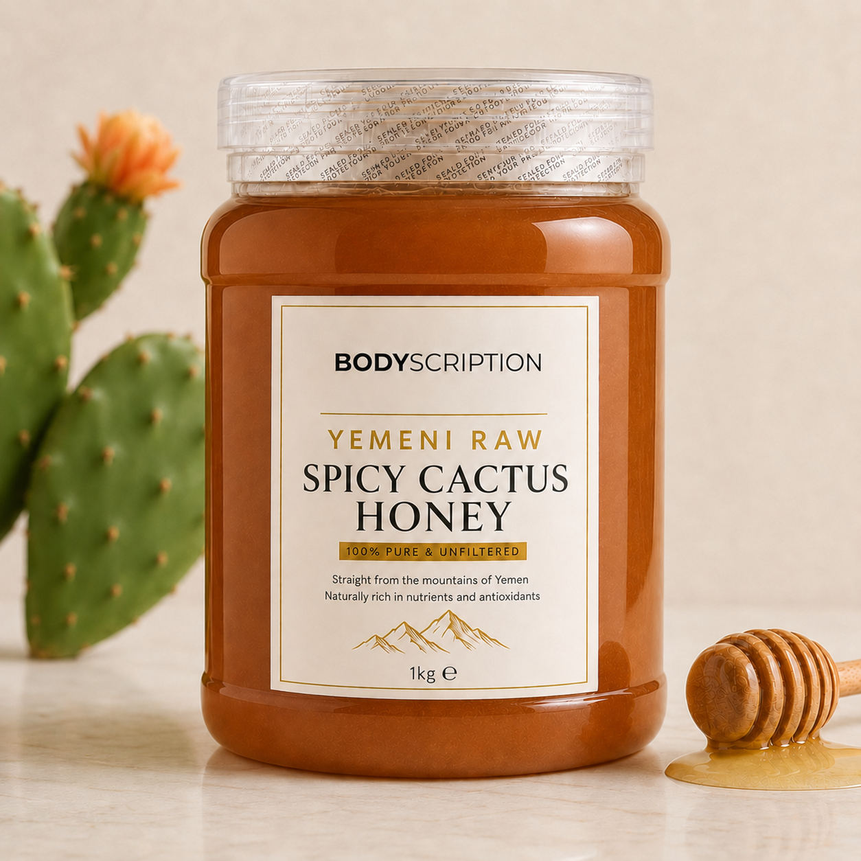 Yemeni Spicy Cactus Honey — Bulk Wholesale 1kg