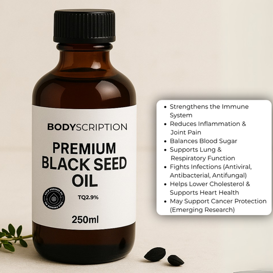 Cold Pressed Black Seed Oil 250ml, TQ 2.9%